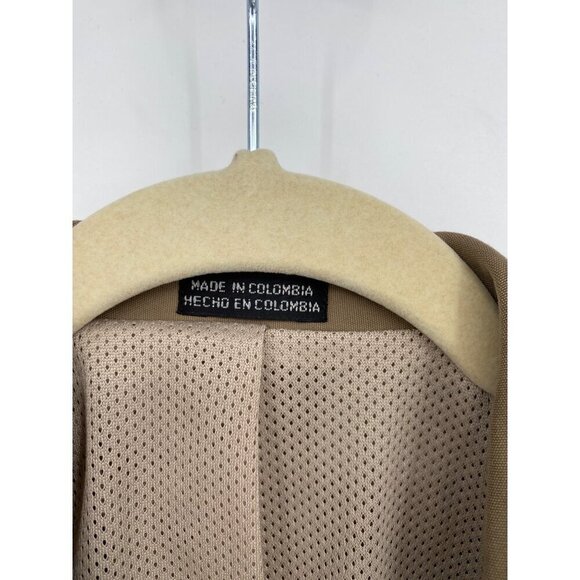 TravelSmith Mens Vintage Tan Microfiber Blazer 40R Tan Net Mesh Lining - Picture 4 of 16